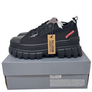 Palladium Women's Revolt Hi TX Boots Size 7.5 Medium 97243-010-M Black/Black Rug